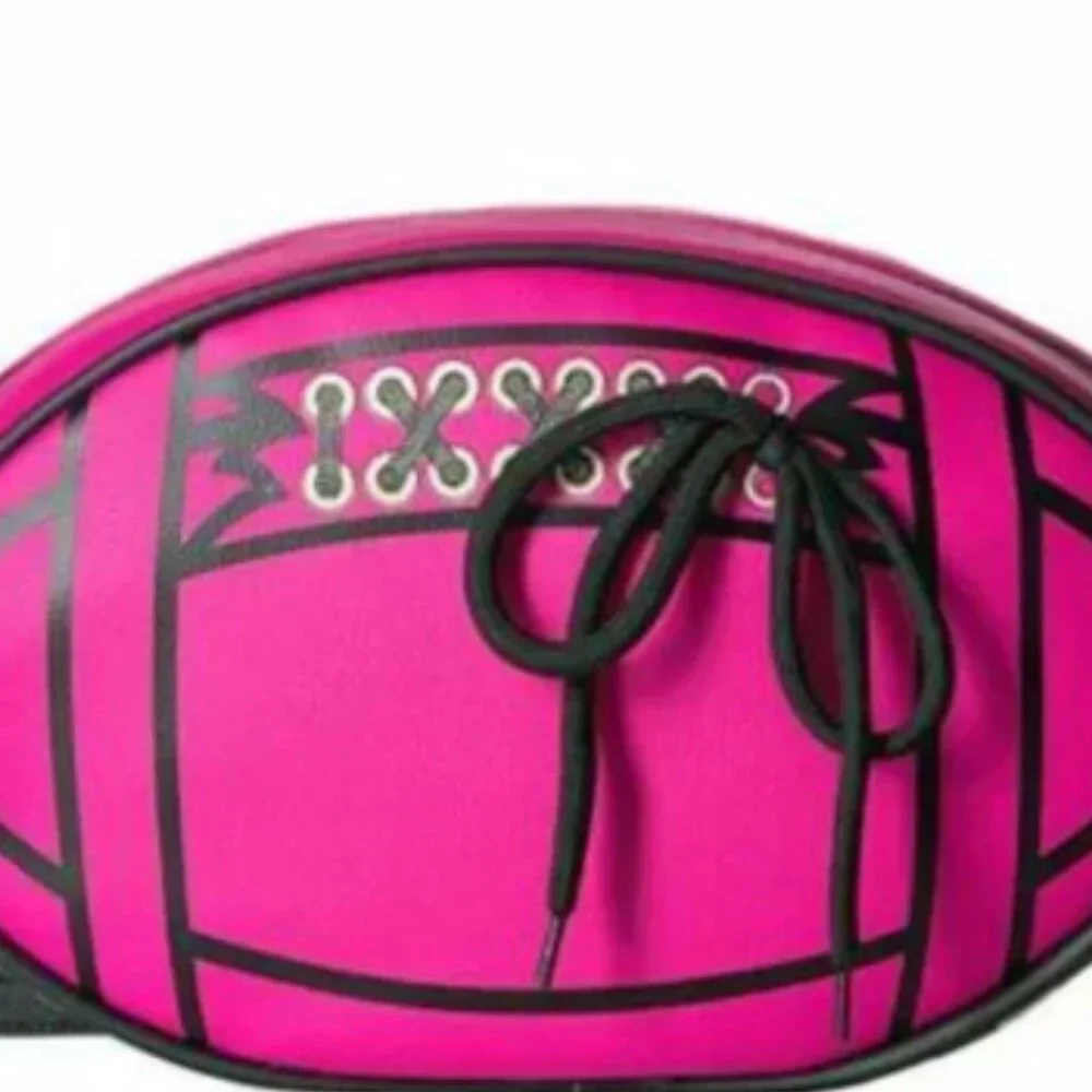 Betsey Johnson Fuchsia Football Crossbody - Picture 8 of 9